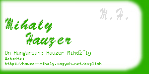 mihaly hauzer business card